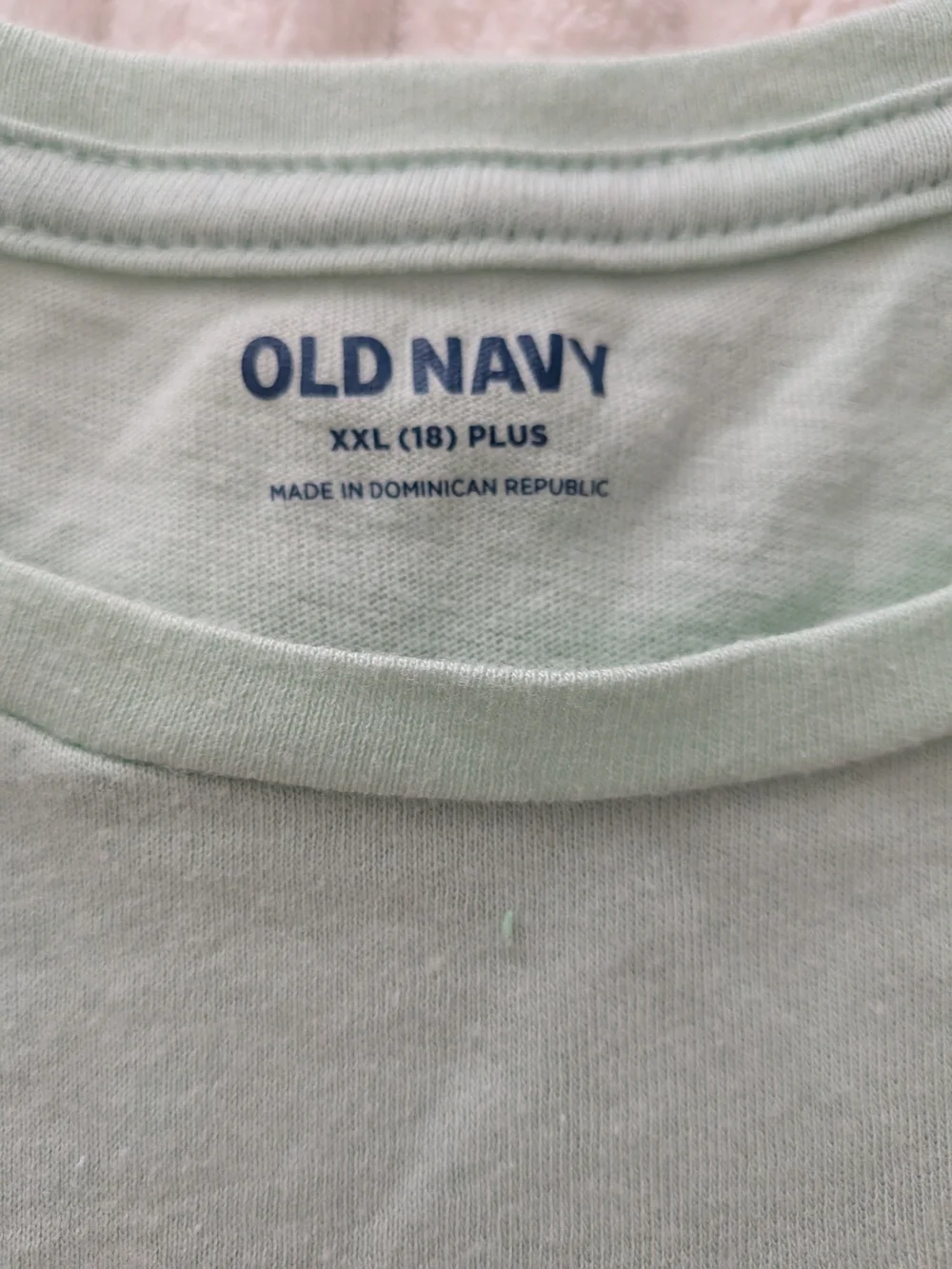 Old Navy Mint Green Tee with Yellow Floral Heart Graphic